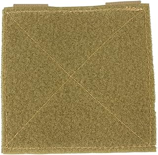 ROCOTACTICAL Molle Tactical Bag Patch Panel Accessory, Patches Display Board Tactical Molle Hook and Loop Molle Panel for Badges and Insignia Patches- 4x4 inches, 2pack (TAN)