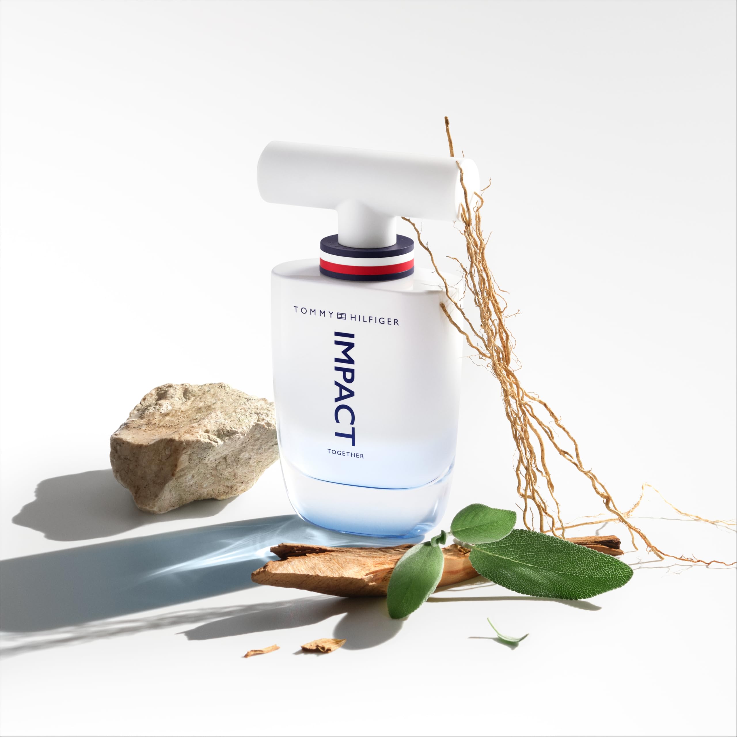 Tommy Hilfiger Tommy Impact Together 50 ml, Eau de Toilette Uomo | Fragranza Aquatic Woody, Note Minerali e Legnose, Flacone in Vetro Bianco con Gradiente Blu