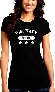 Retired Navy Juniors Petite Crew Dark T-Shirt