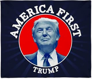 CafePress Trump America First Throw Blanket Super Soft Fleece Plush Throw Blanket, 60"x50"
