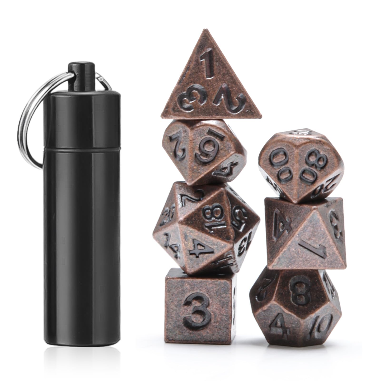 7Pcs Mini Dice Set, 6mm Micro Miniature DND Dice with Dice Case