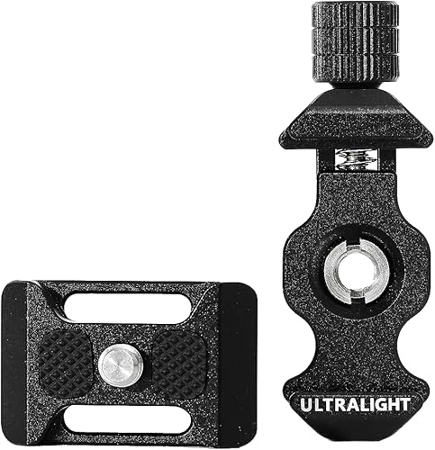 Miniatura 3 de Ultralight Abrazadera Arca Swiss de 0.81oz23g con clip de captura de 0.37oz10g compatible con mini placa de liberación rápida Arca Swiss