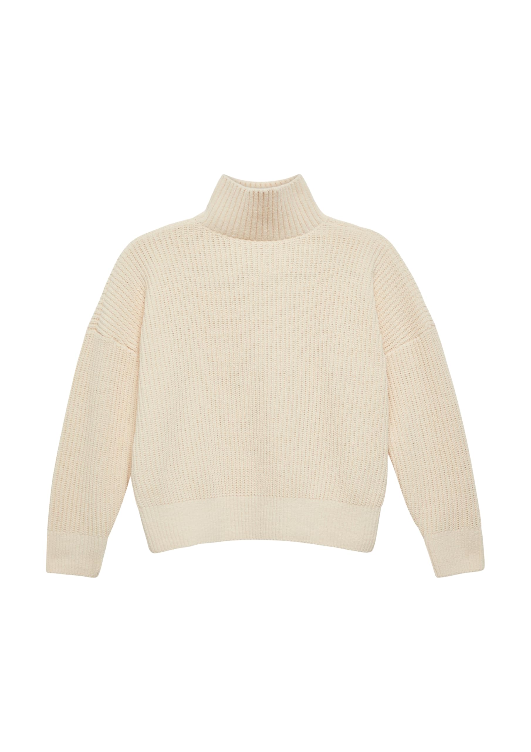 s.Oliver Loose Fit Strickpullover mit Stehkragen aus Chenille-Garn