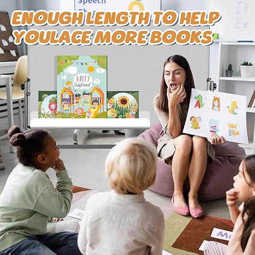 Miniatura 4 de 2 estantes magnéticos para pizarra blanca, estantes magnéticos para libros con soporte magnético para marcadores, soporte magnético de archivos de