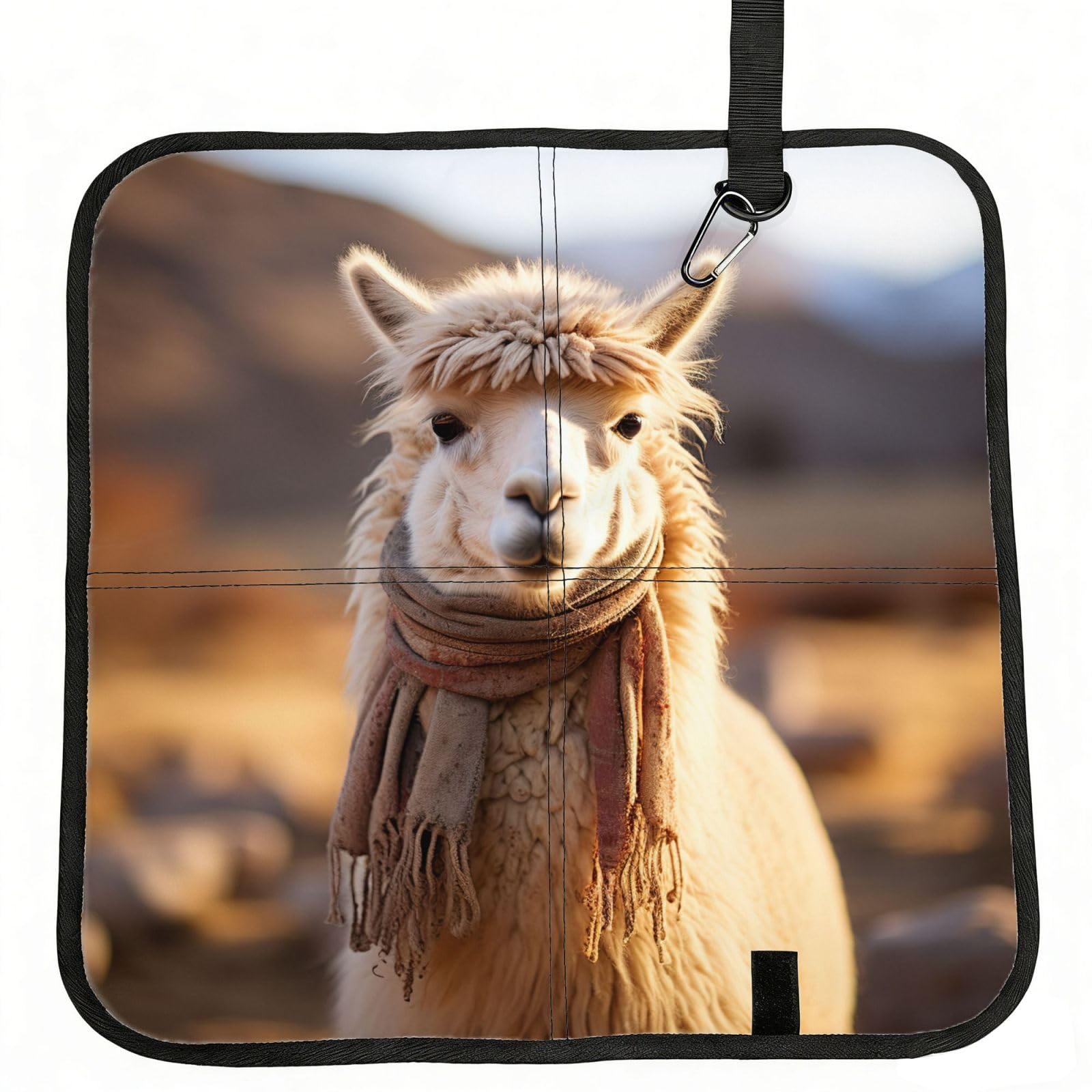 YGLHBDPBF Llama Print Camping seat cushion,Foldable Sitting Pads,Save Backpack Space for Hiking