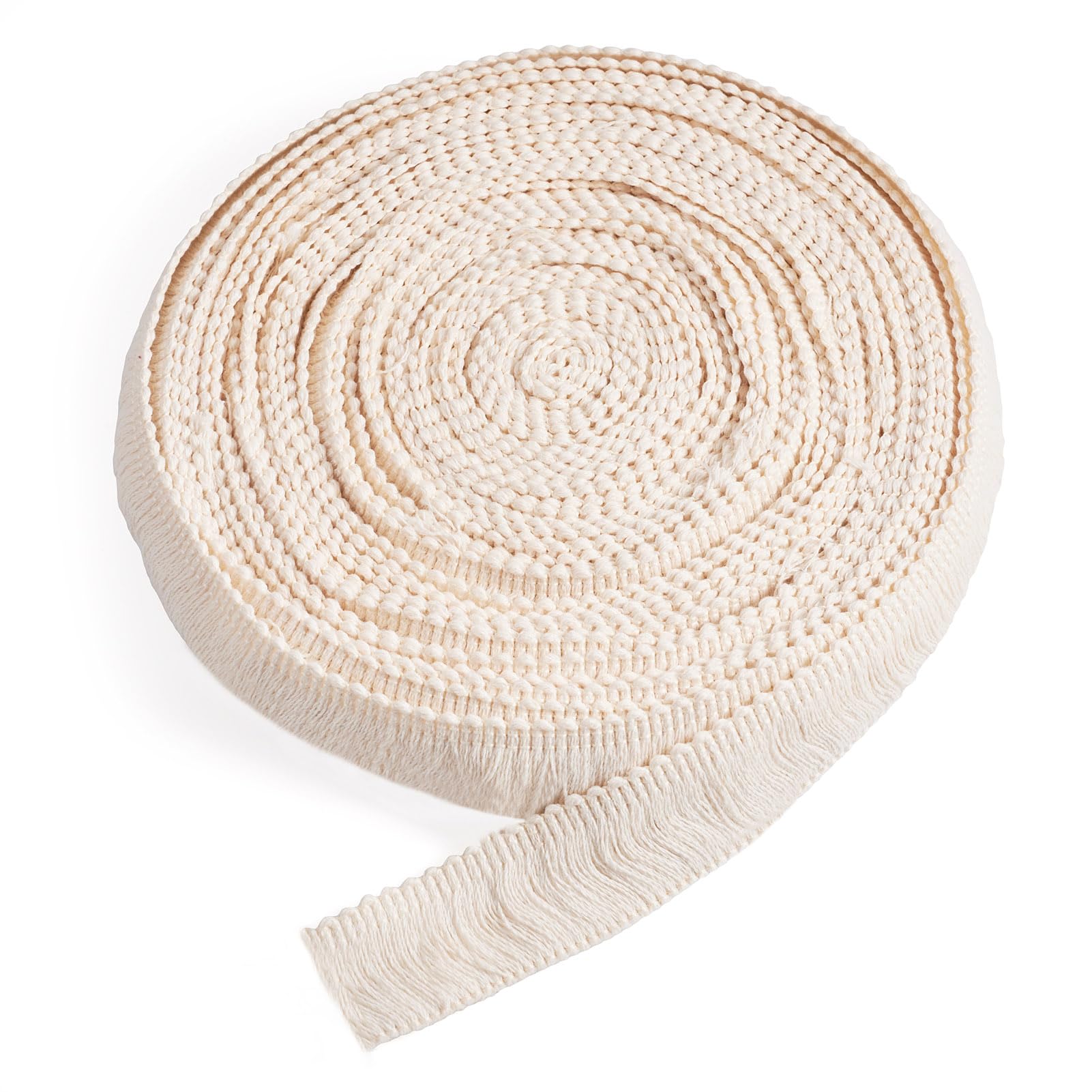 FASHEWELRY 13 Yard Cotton Tassel Fringe Trim Beige Long Sewing Ribbon 1.1 Inch Wide Lace Trim Ribbons for DIY Home Curtain Clothing Dress Pillow Decoration Craft