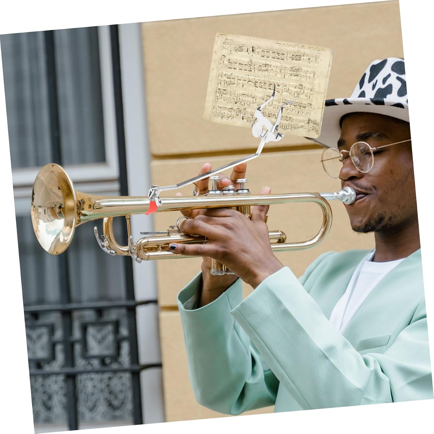 Xmas Trumpet Lyre Clip Sheet Music Holder for Marching Band image 2