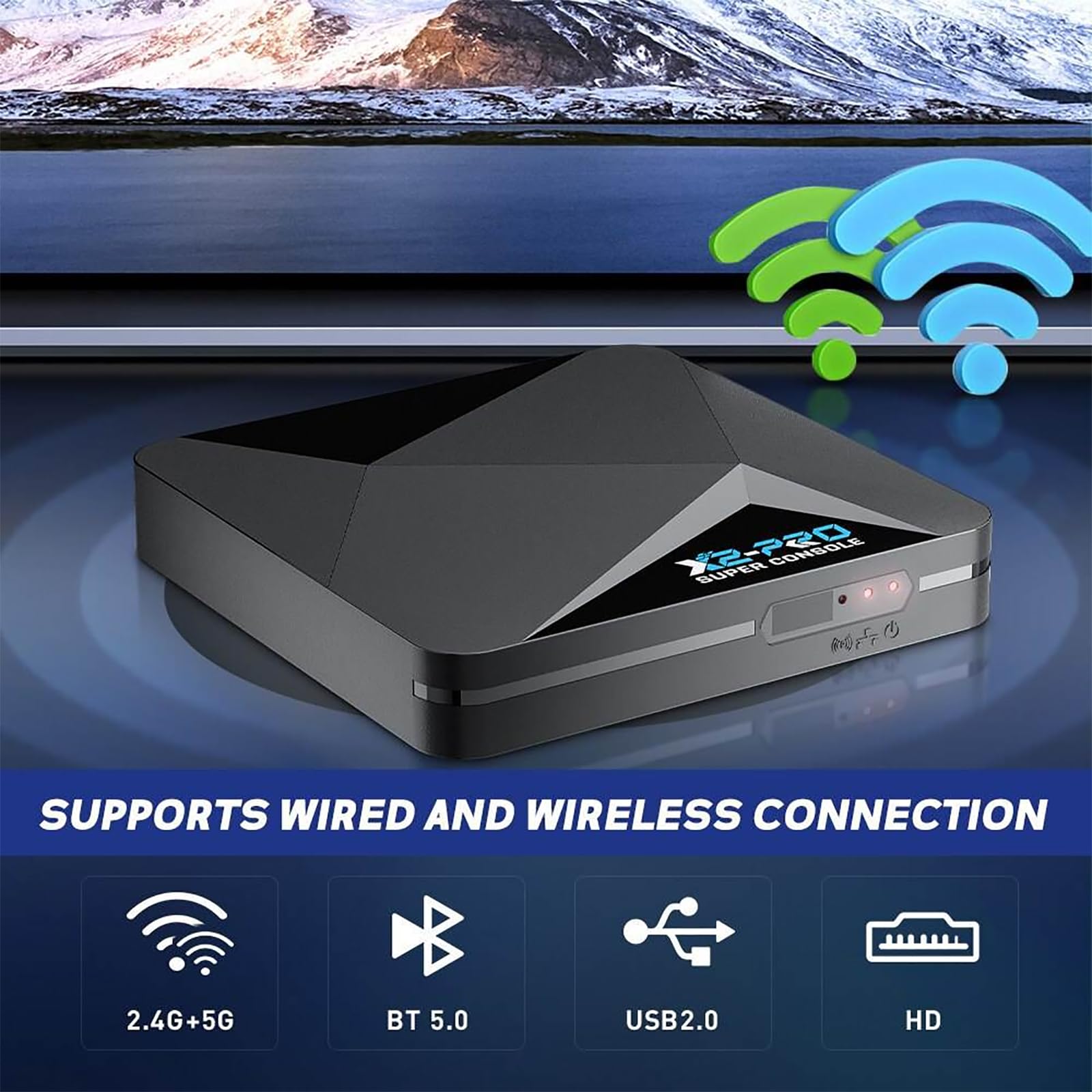 THREMA Console di Gioco retrò da 256 GB con oltre 117.000 giochi integrati, sistema di console per videogiochi con 2 controller wireless, per uscita TV 4K HD/AV