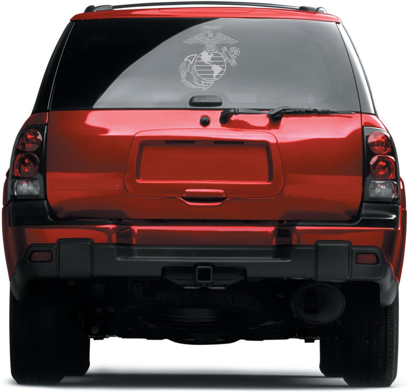 United States Marine Corps EGA Eagle Globe & Anchor Vinyl Decals – Large Silver USMC Emblem Sticker and Decal for Car and Truck Windows