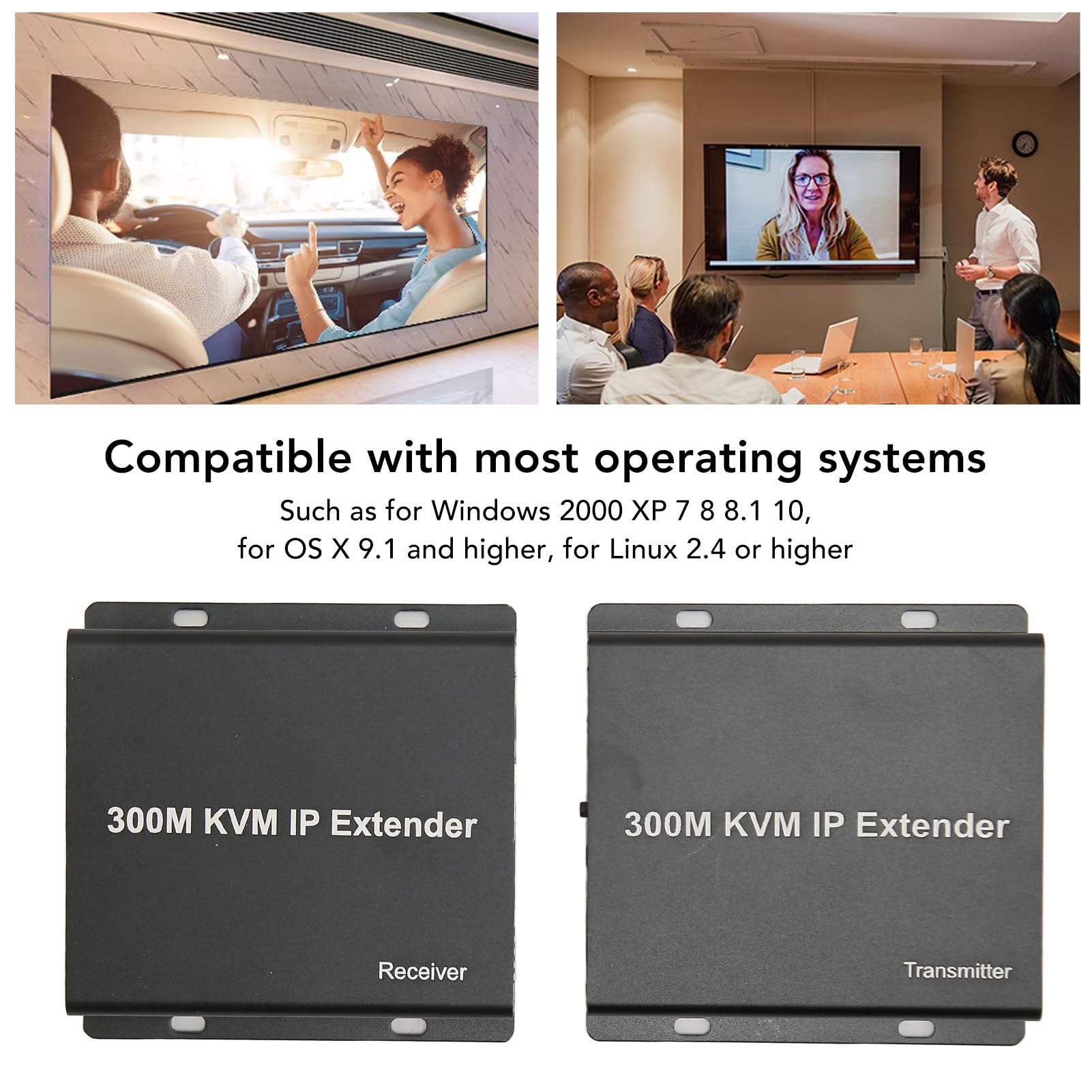 Przedłużacz KVM IP 300m 1080p HD Multimedia Interface z obsługą