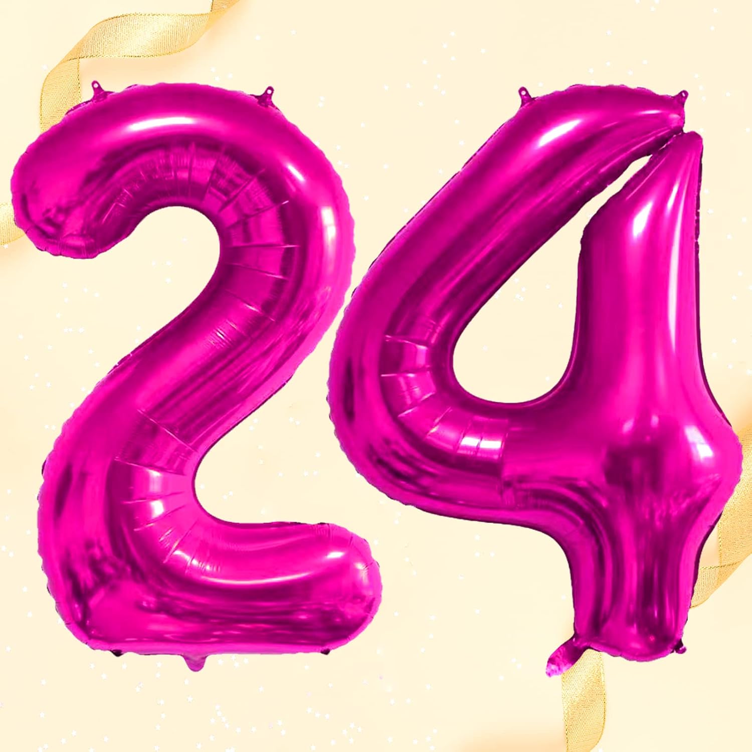FUNTOOB Number Balloons Hot Pink Number 24 Balloons