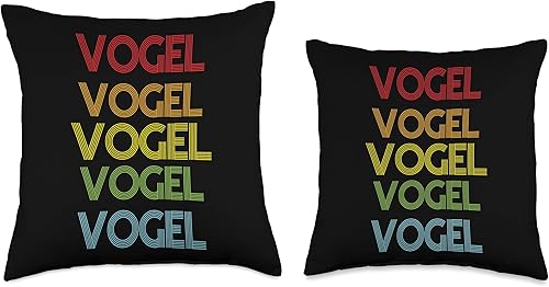 Miniatura 3 de Vogel - Almohada con nombre, 18 x 18 pulgadas, multicolor