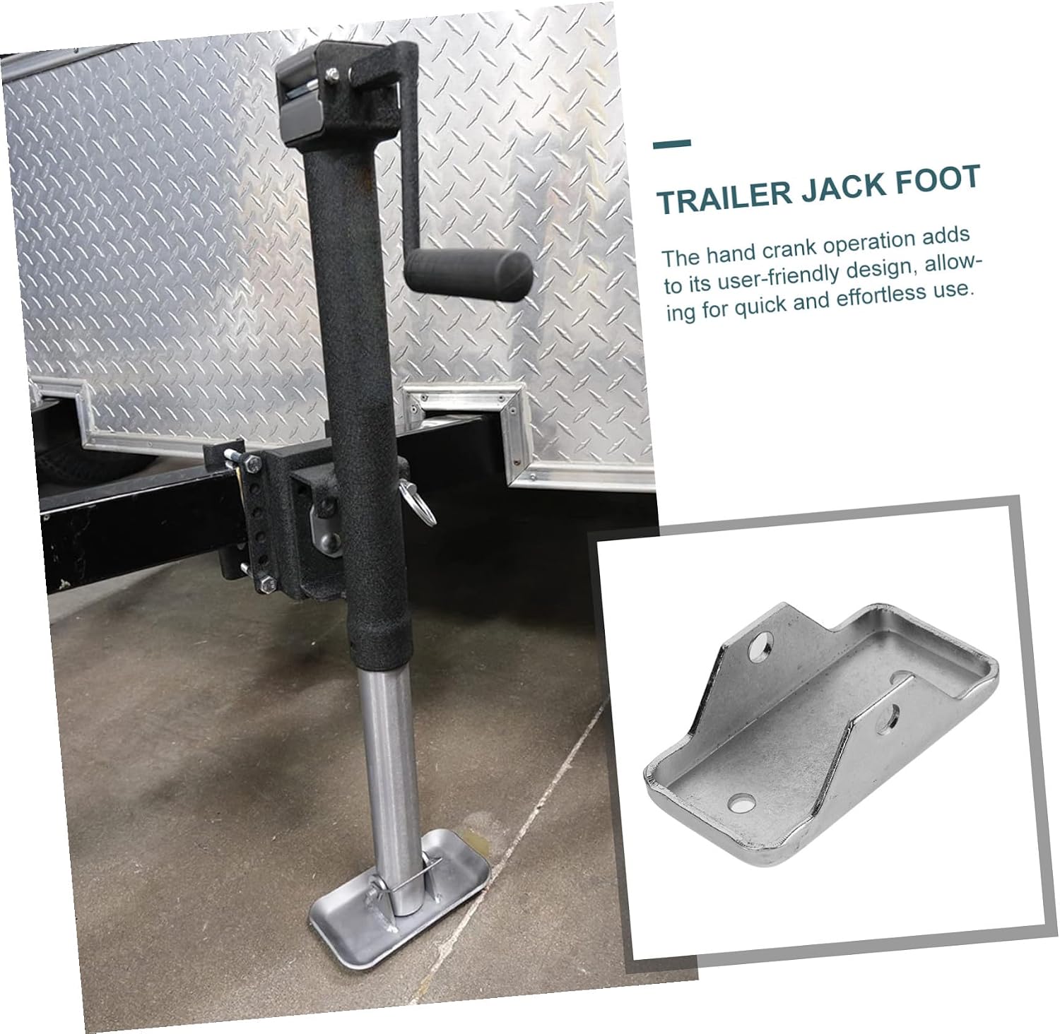 Trailer Jack Foot Plate with Safety Pin and Base Heavy Duty Trailer Stabilizer Jack Foot Pad