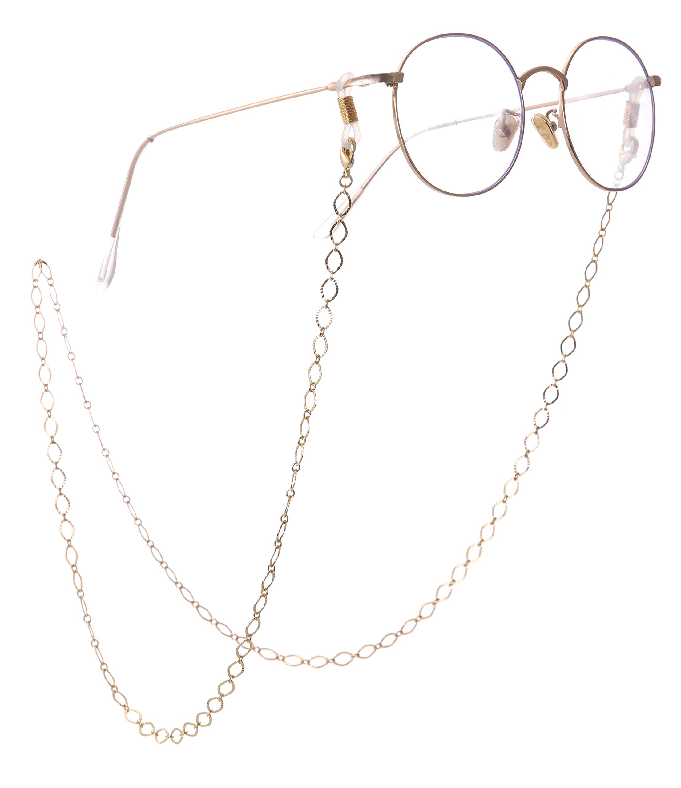 kkjoy Cadena de cobre para máscara hueca cuadrada y rombo para gafas, collar con cordones para gafas, cordón para gafas de sol para mujeres y hombres