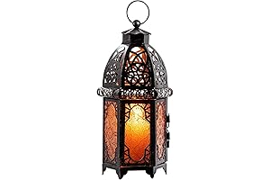 فانوس رمضان كبير متعدد الاستخدامات لتعليق الديكور الداخلي الخارجي، 12.8''