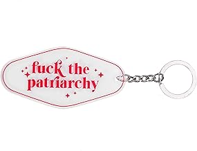 ASVP Shop Fuck the Patriarchy Feminist Keychain, Motel Keychain, Retro Keychain, Women Empowerment