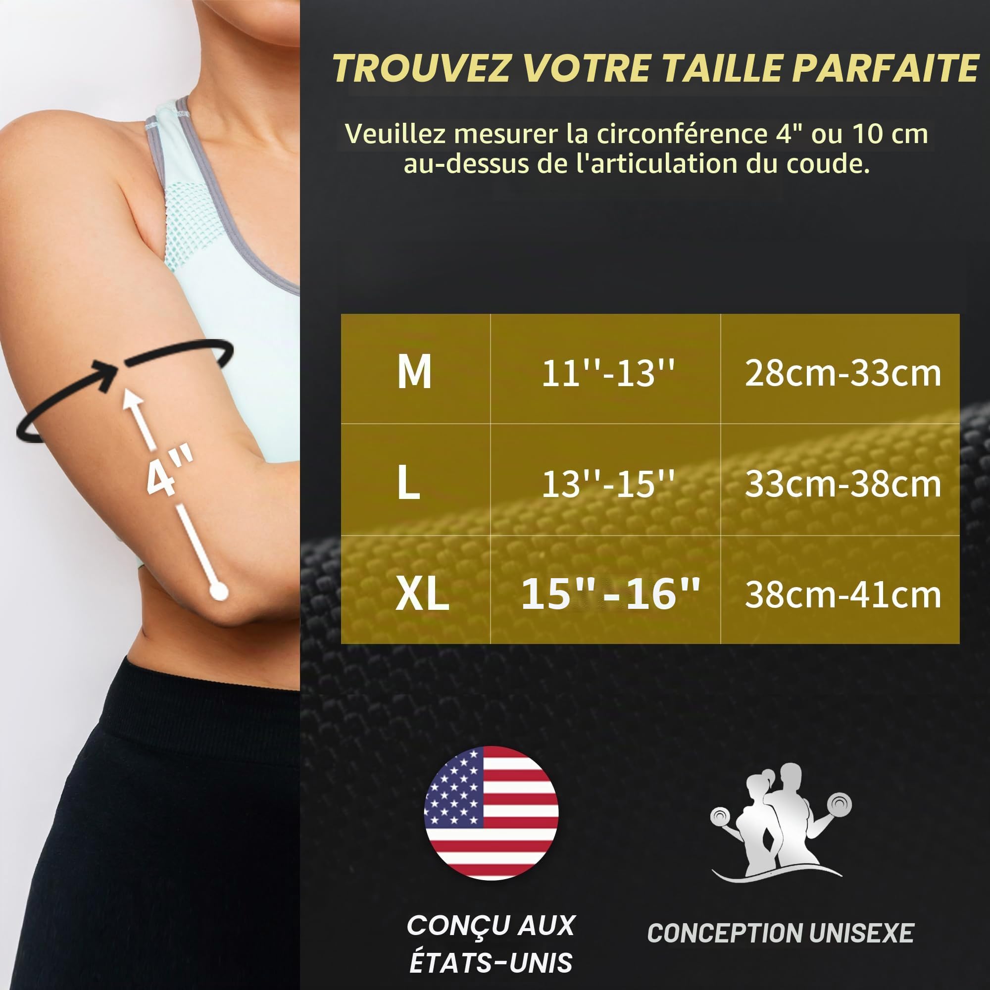 CAMBIVO Coudiere Tendinite x2 Avec Coussin de Gel, Manchon Compression Bras Elastique, Coudiere Epicondylite pour Soulagement des Douleurs Articulaires, Golf Tennis Elbow, Gym