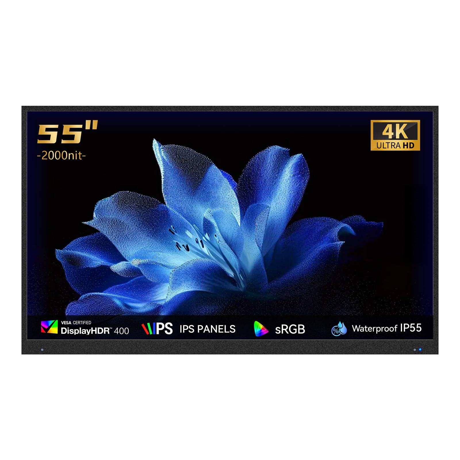 55 Inch Outdoor TV 2000Nit 4K UHD IP55 Waterproof Dustproof Smart TV Dolby Atmos Audio WebOS 22 System