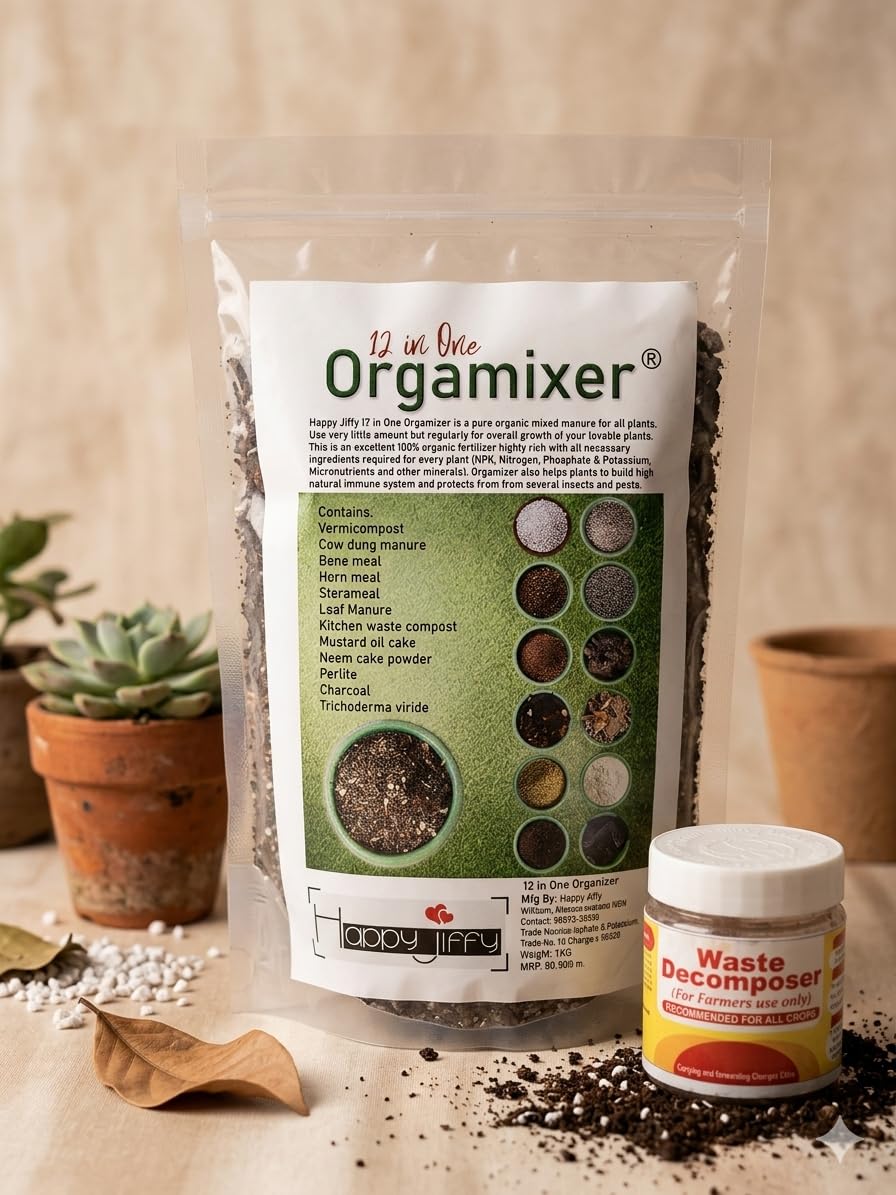12 in One Orgamixer, All purpose organic mixed fertilizer for home gardening (1KG) + NCOF Waste Decomposer(1 Bottle) || Combo Offer-picture-35