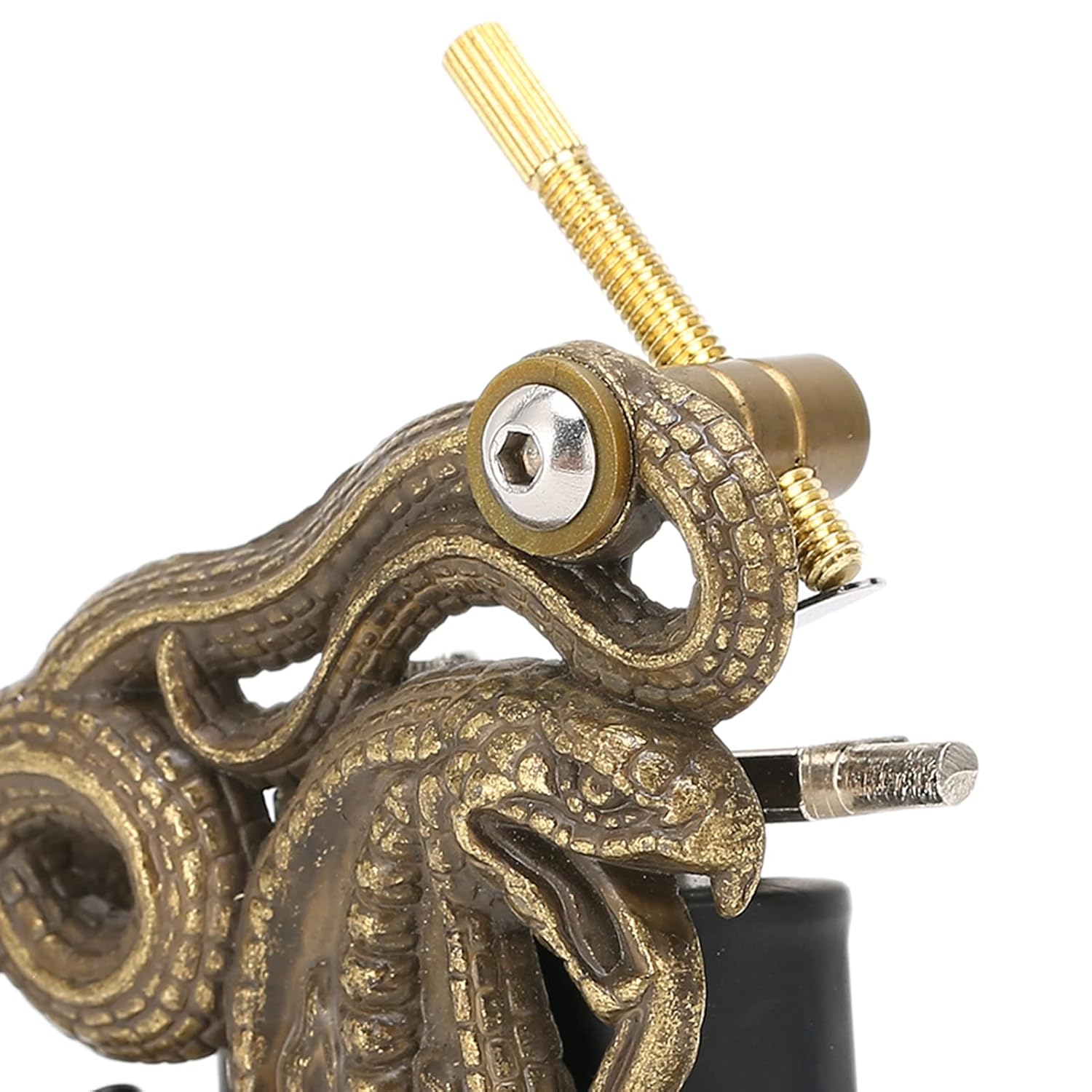 Tattoo Machine - Classic Retro Embossed Tattoo Machine Casting Tattoo Machine Snake-Shaped Traditional Body Art Tattoo Device for Tattoo Artist Beginner