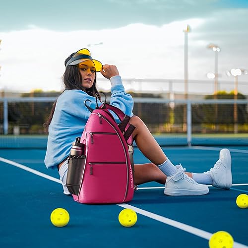 Miniatura 8 de Athletico Bolso bandolera - Mochila cruzada para pickleball, tenis, raquetbol y viajes para hombres y mujeres