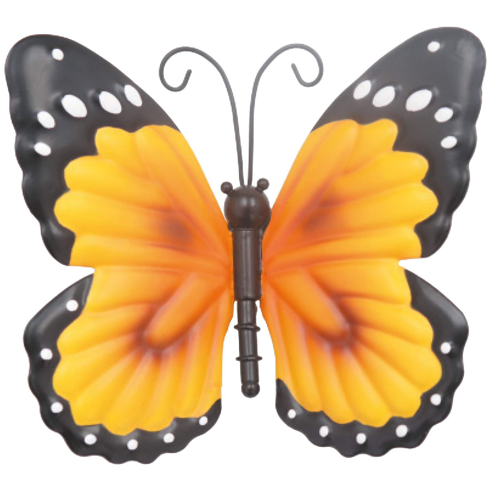 Primus Metal Garden Butterfly Fence Hanger Wall Shed Art Orange (Orange)