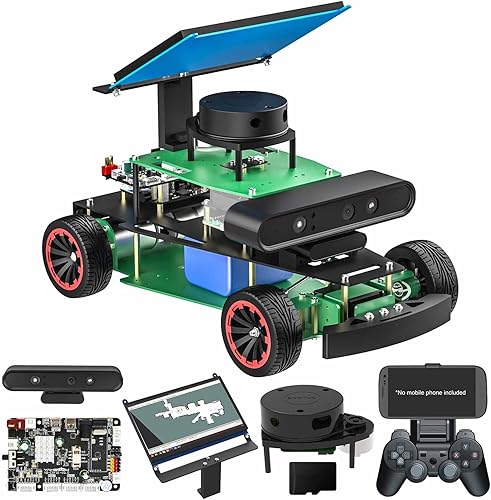 Yahboom Raspberry Pi5 para ROS2 Robotics AI profesionalmente programable Ackerman estructura de dirección ROS2 Robot Kit para adultos (Superior Ver