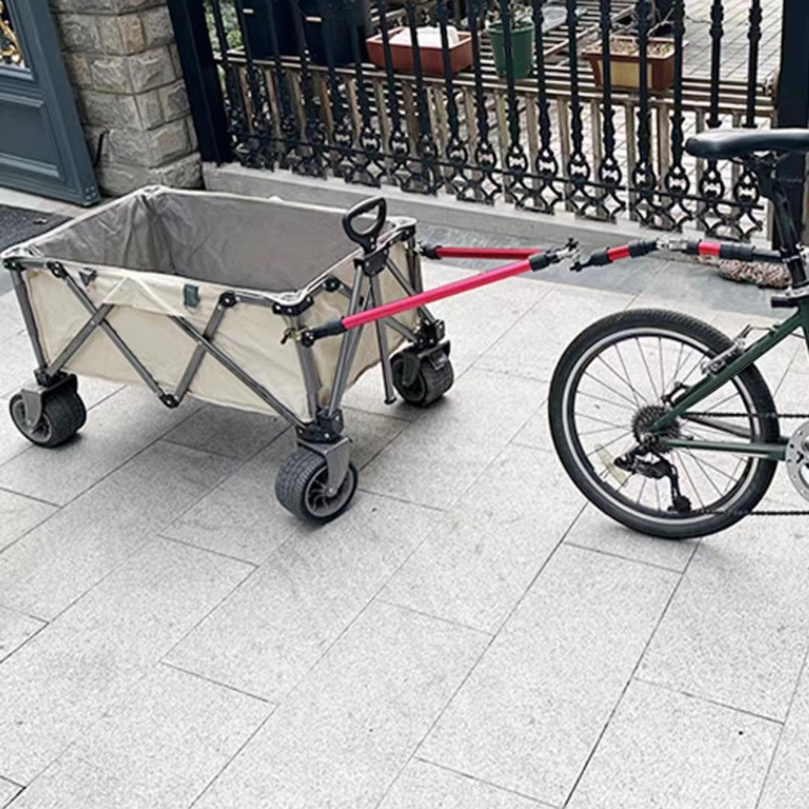 Fahrradanhänger Kupplung Steckverbinder Fahrrad Anhängerkuppler Adapter Metallstab Einfache Installation Zum Verbinden von Wohnwagen mit Fahrrädern Fü