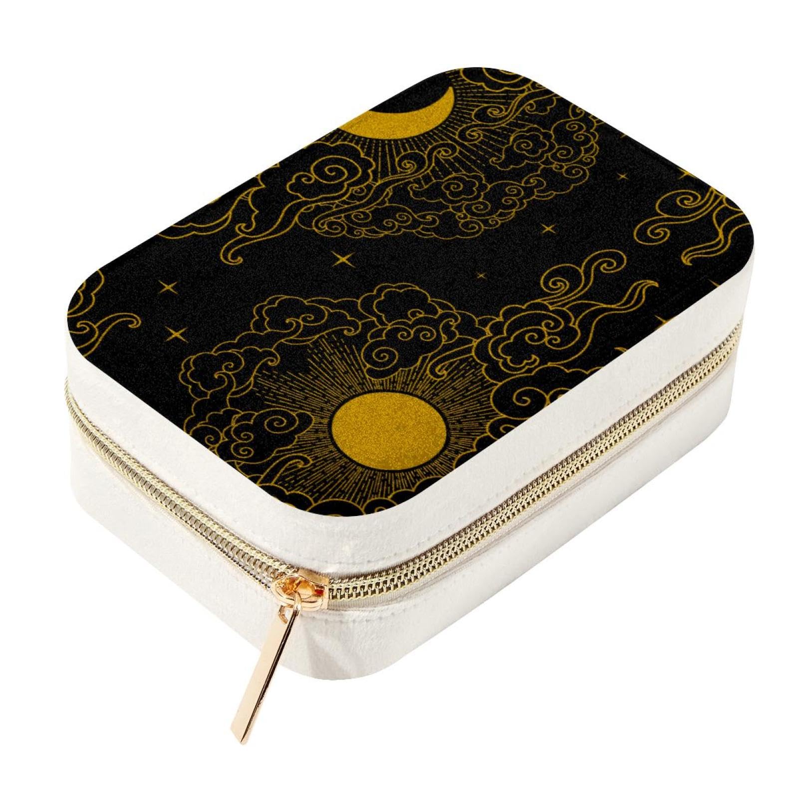 Boîte à bijoux de voyage en velours portable pour bagues boucles d'oreilles