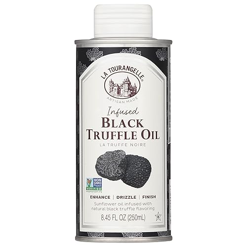 La Tourangelle Aceite de trufa negra sabor terroso gourmet complejo para rociar sobre pasta palomitas de maíz verduras papas sopa y más 845 onzas