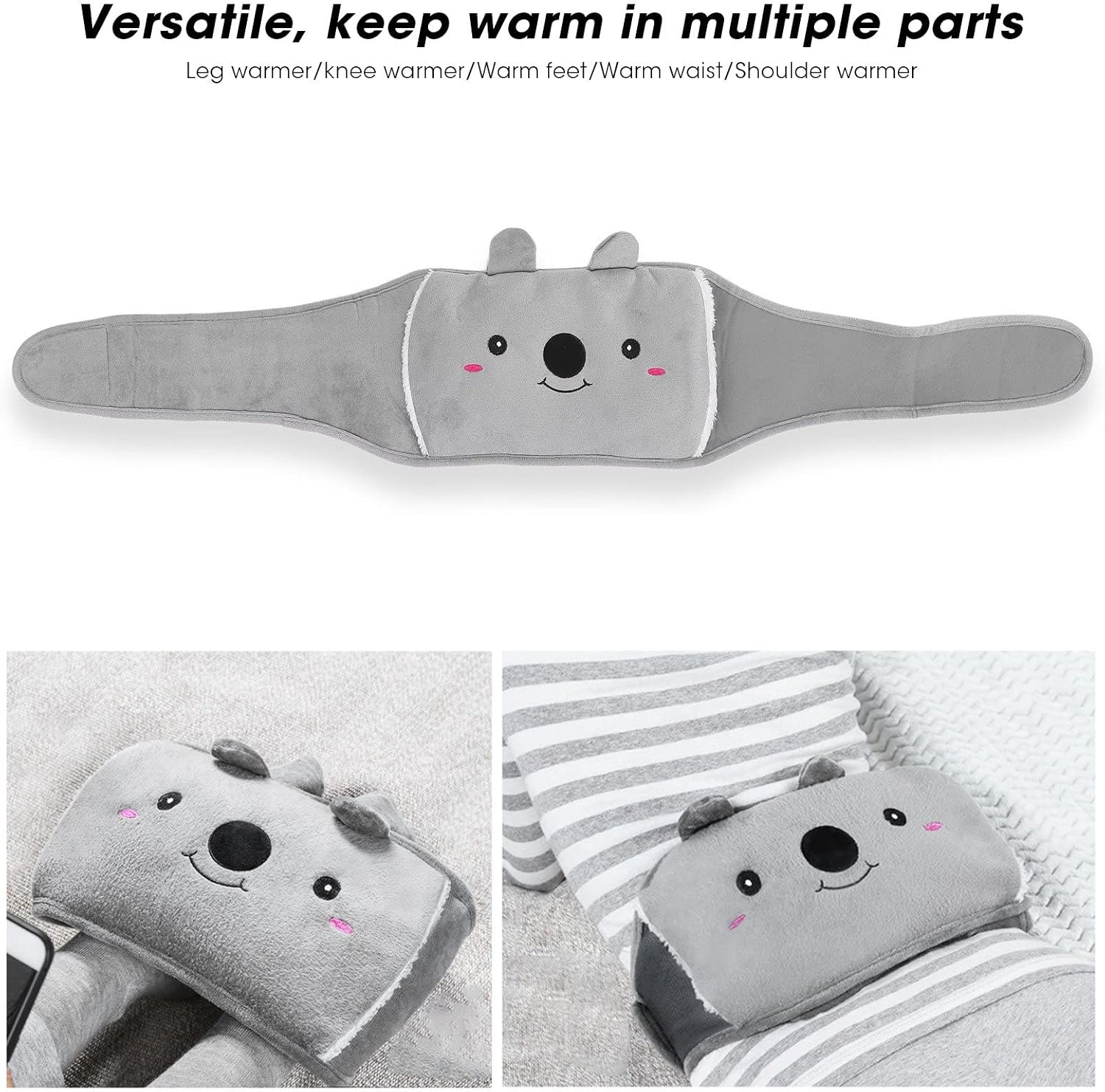 Hot Water Bag, Hot Water Bottle, Rubber Water Injection Hot Water Bottle with Waist Cover Feet Neck Hand and Shoulders Warmer for Menstrual Cramps for Girls()
