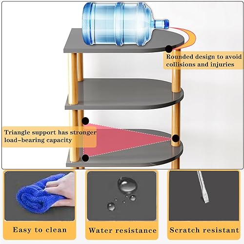 Miniatura 6 de Zapatero de madera estrecho de 8 niveles, estante vertical para zapatos para espacios pequeños, organizador de zapatos alto y delgado para entrada,