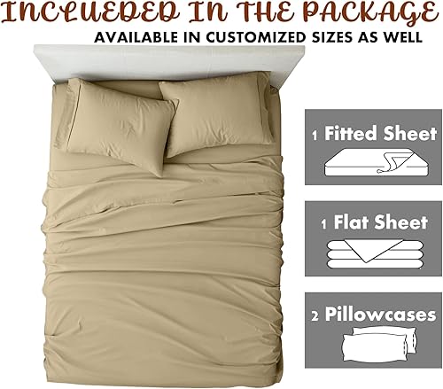 Miniatura 5 de My Egyptian Giza - Sábanas de algodón Giza tamaño King, bolsillo extra profundo de 16 pulgadas para colchón grueso de ensueño, 100% algodón de fibra