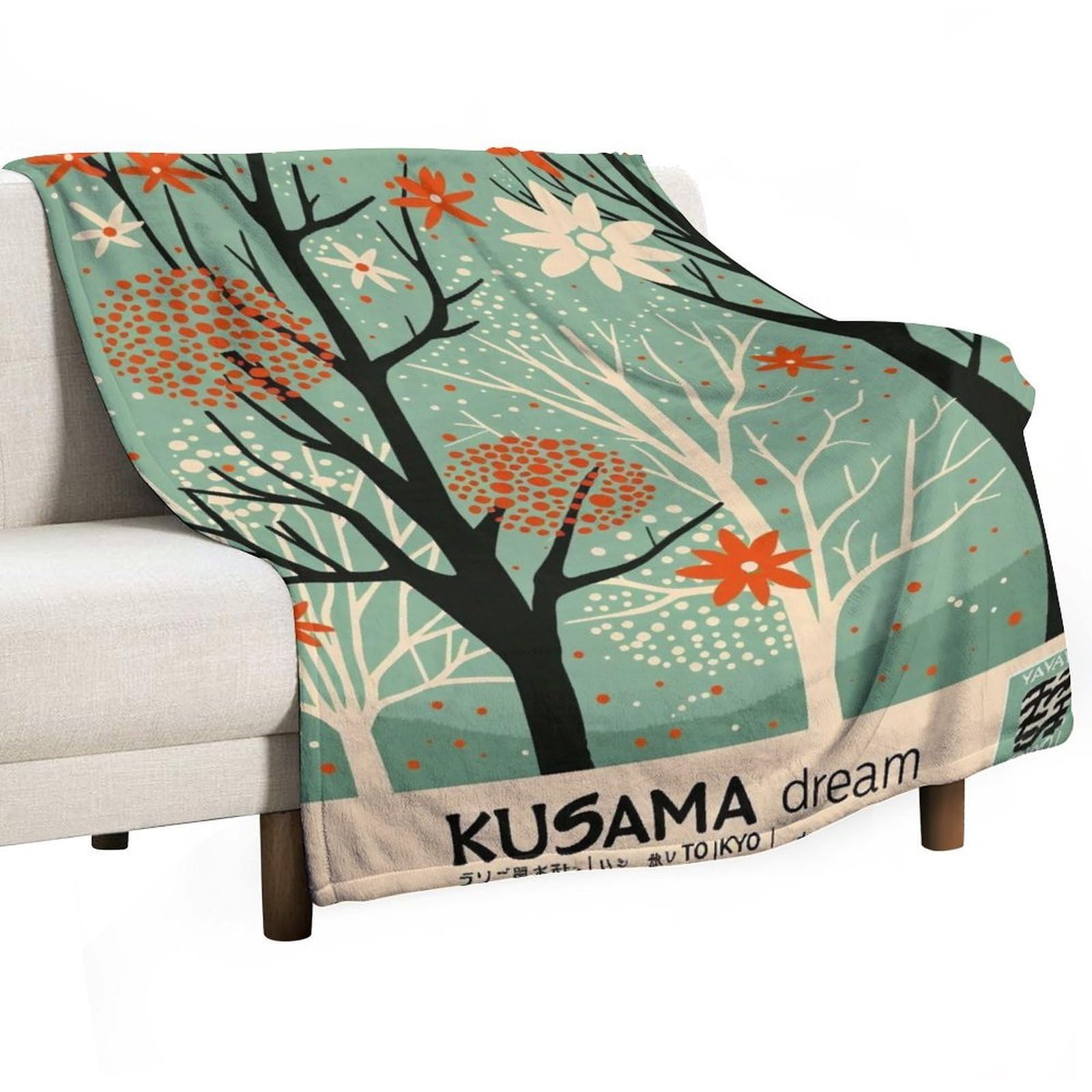 YHGSREUOH Kusama’s Dream Forest 02 Flannel Blankets Fleece Soft Throw Lightweight Plush Gifts for Couch, Bed, Cozy Sofa Plush, Chair, Lovers 130x175cm(50x70in)
