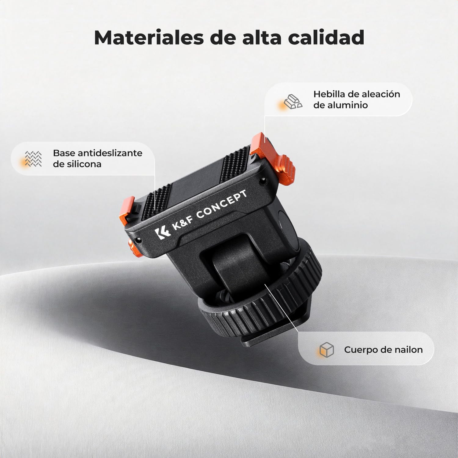 K&F CONCEPT Soporte de Zapata fría de plástico Compatible con dji Osmo Nano/Osmo Action 6, Soporte magnético de fijación rápida para cámara de acción, Adaptador trípode con Zapata Caliente