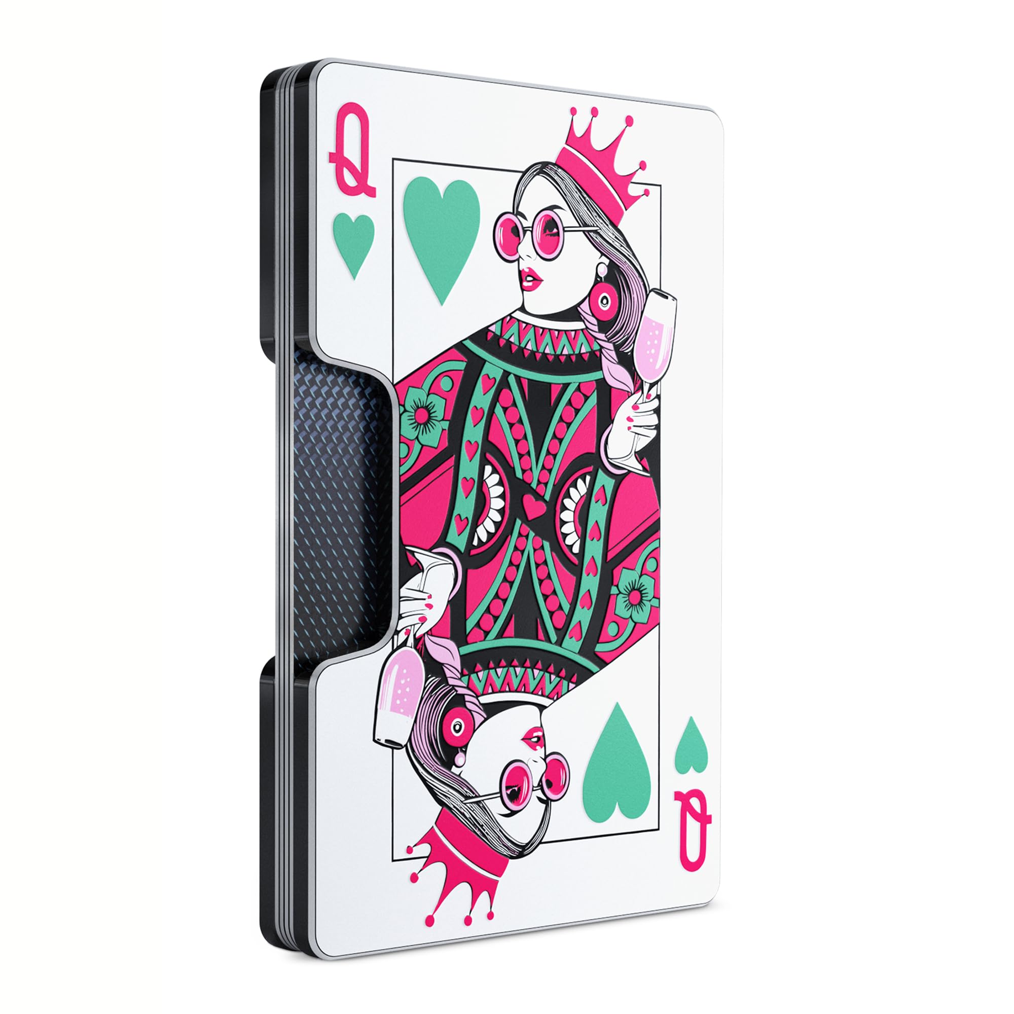 Freja Svendsen Printed Aluminum Wallet for Men - Slim Money Clip & Card Holder with Printed Finish. Enhanced RFID Blocking, Compact, Unique &