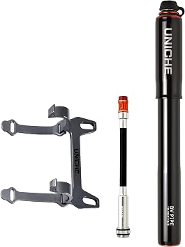 Tech BV Mini Bike Pump with Gauge, Big Volume Frame Pump