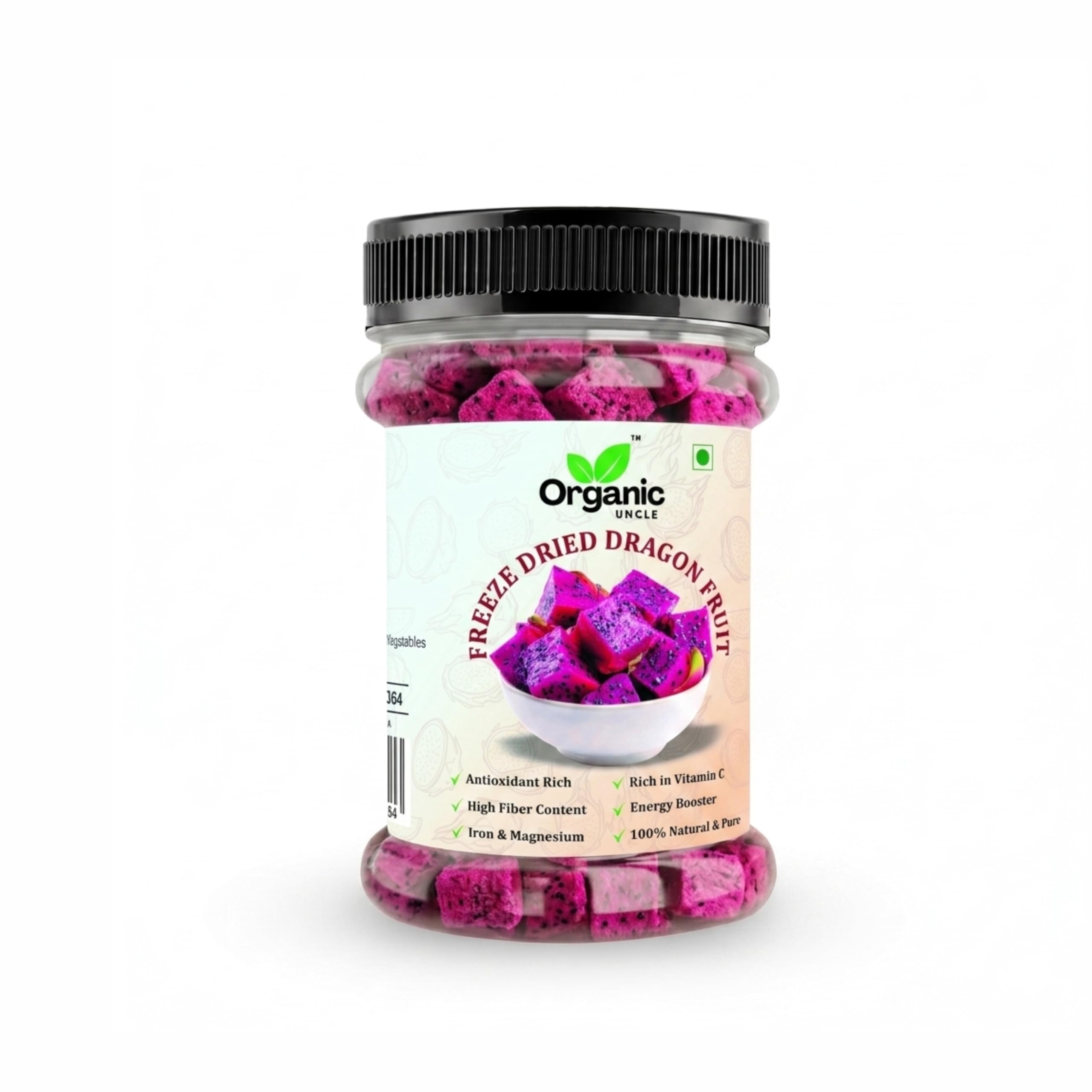 Organic Uncle Freeze Dried Dragon Fruit | Crispy Fruit Snack | Made from Real Dragon Fruit | No Added Preservatives | Ready to Eat – 30GM-image-31