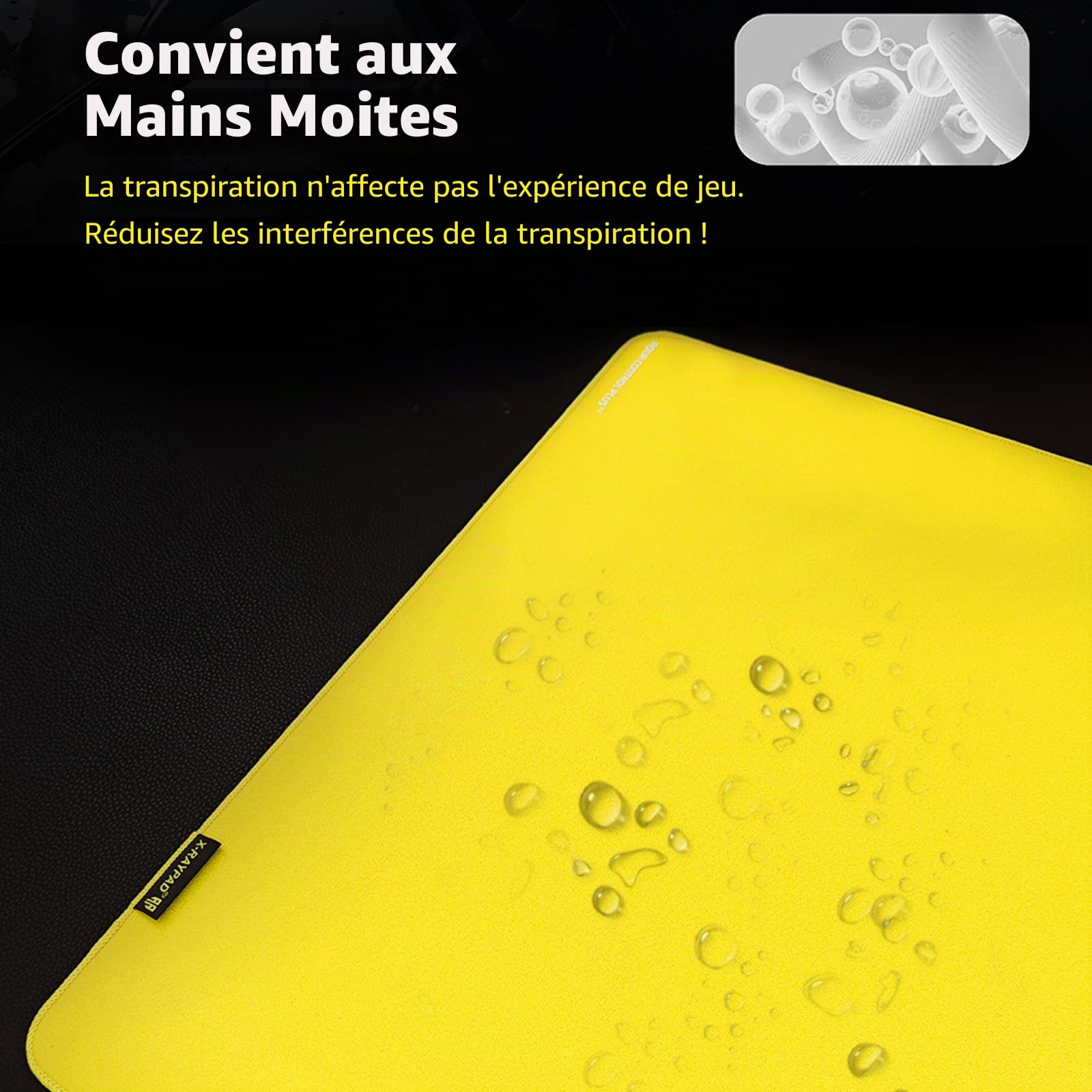 X-Raypad Aqua Control Plus V2 Tapis de souris de jeu (Blackbee, 450 x 400 x 4 mm)
