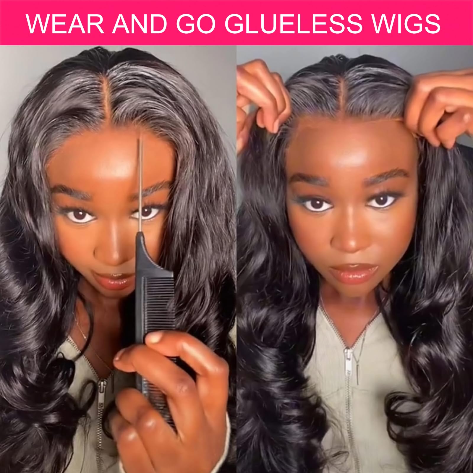 Perruque Brésilienne Cheveux Humains 16 Pouces - Densité 200% - Neuf Sans étiquettes