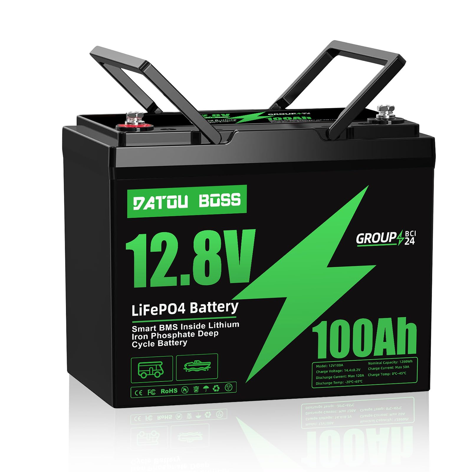 Batiri DATOUBOSS 12V 100Ah LiFePO4
