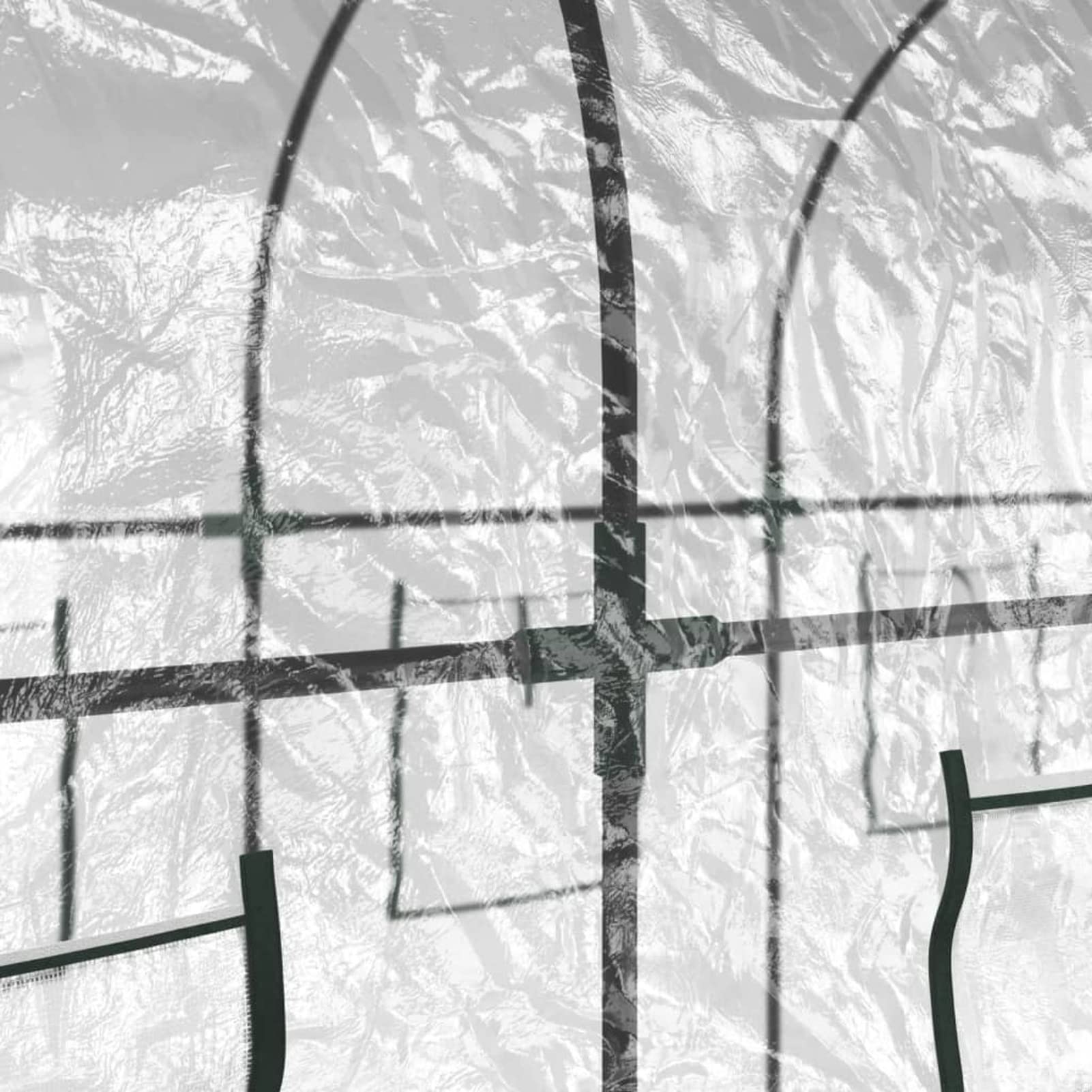 Homgoday Invernadero de Jardín Grande con Estructura de Acero y Cubierta UV - 160x400x190 cm