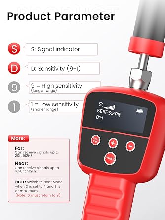 Oiiwak 512Hz Pipe Locators Receiver, Underground Pipe Sewer Inspection Drain Locator with LED Screen Portable and Durable with Headphones for Construction & Plumbing