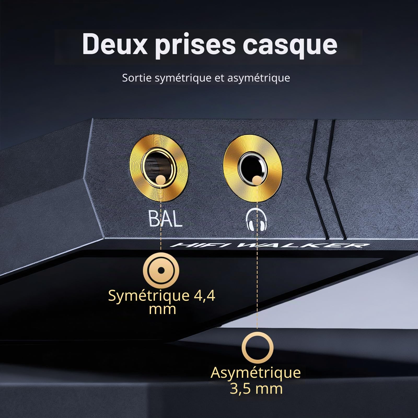 HIFI WALKER Baladeur Audio Portable Bluetooth 5.1, Lecteur de Musique Haute Qualité avec Écran Tactile 4", Sortie Casque 4,4 mm & 3,5 mm, USB DAC, Carte Mémoire 128 Go Incluse