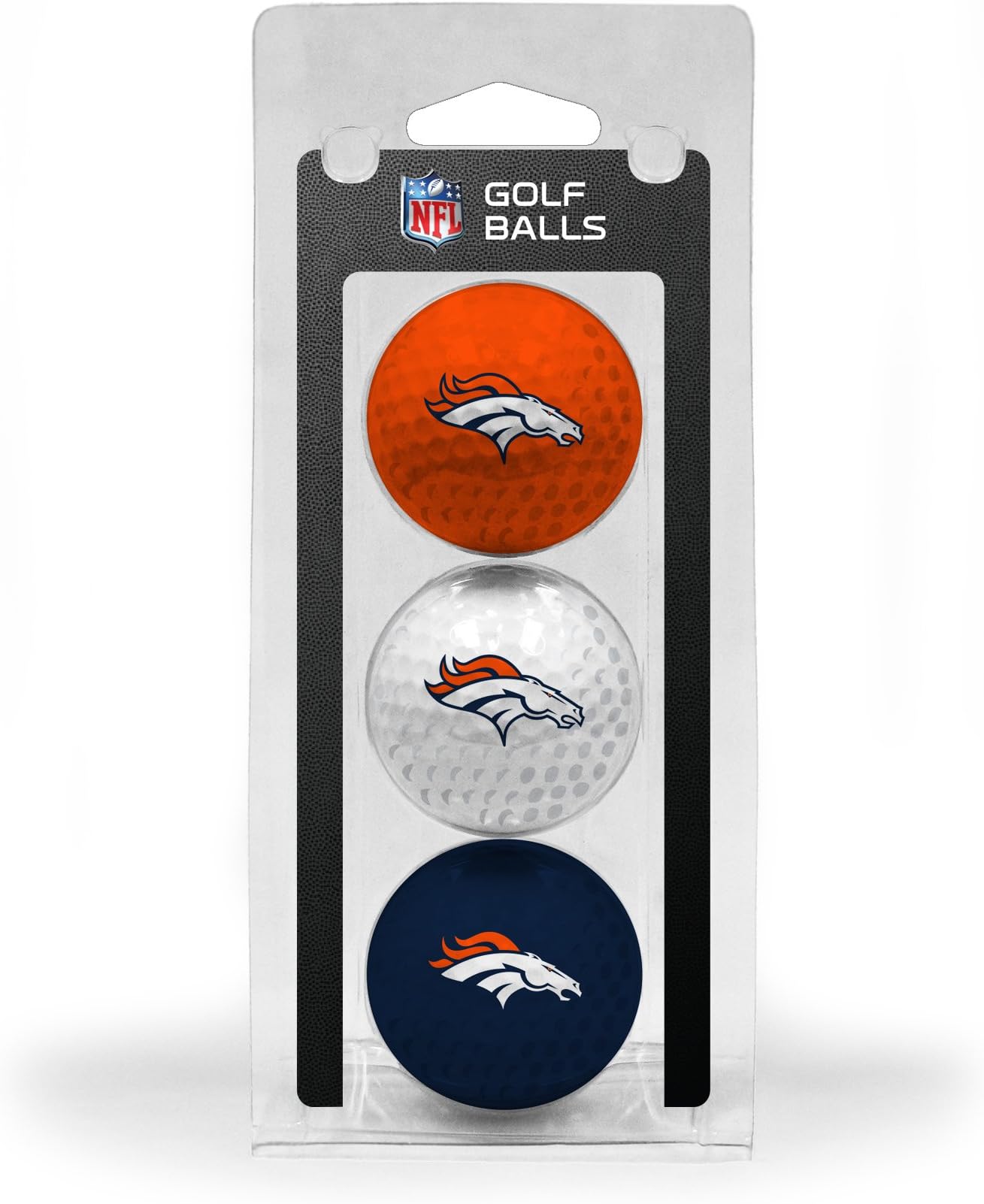 NFL Regulation Size Golf Balls, 3 Pack, Full Color Durable Team Imprint