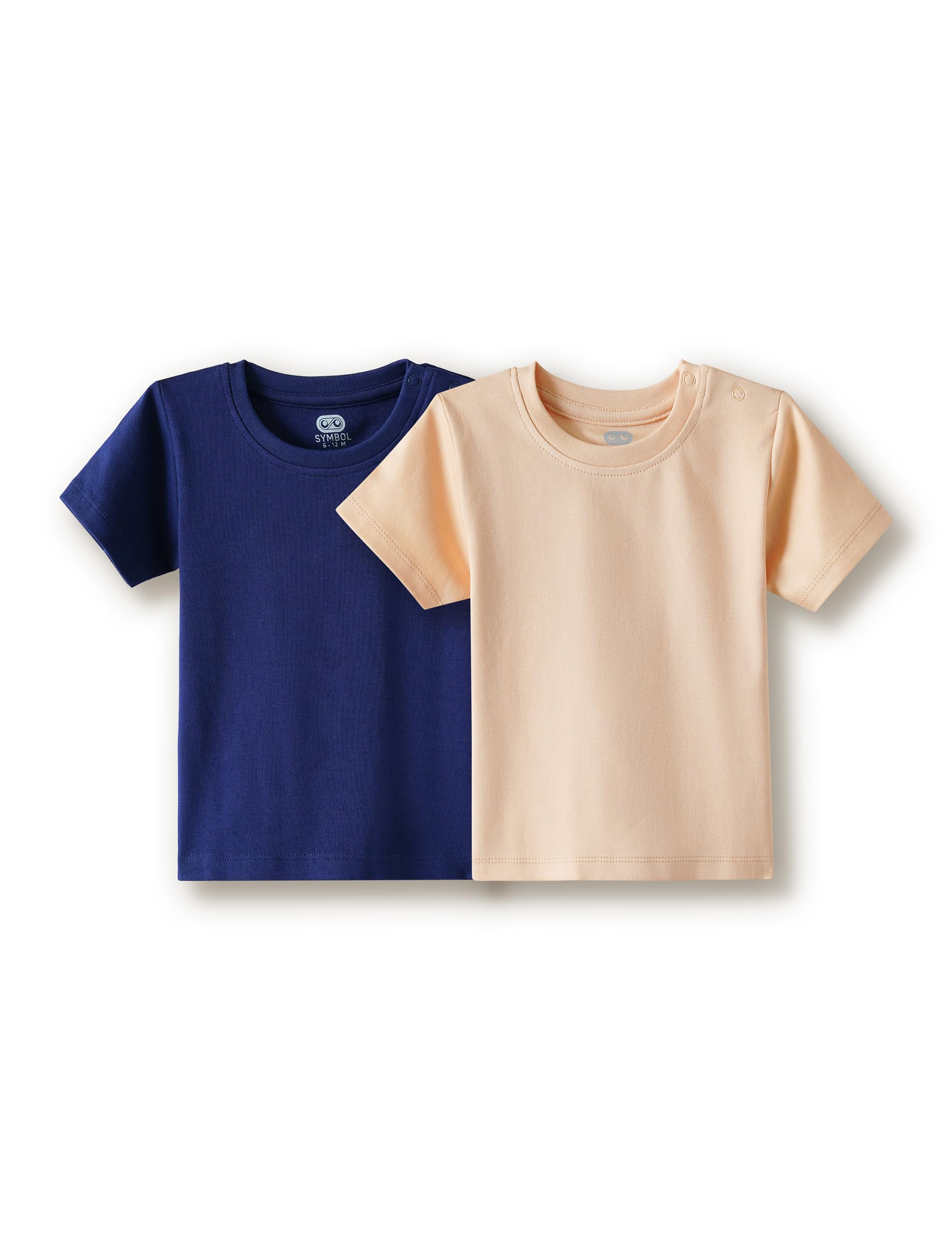 Amazon Brand - Symbol Unisex 100% Cotton Half Sleeve Baby T-Shirts (Available in Packs)