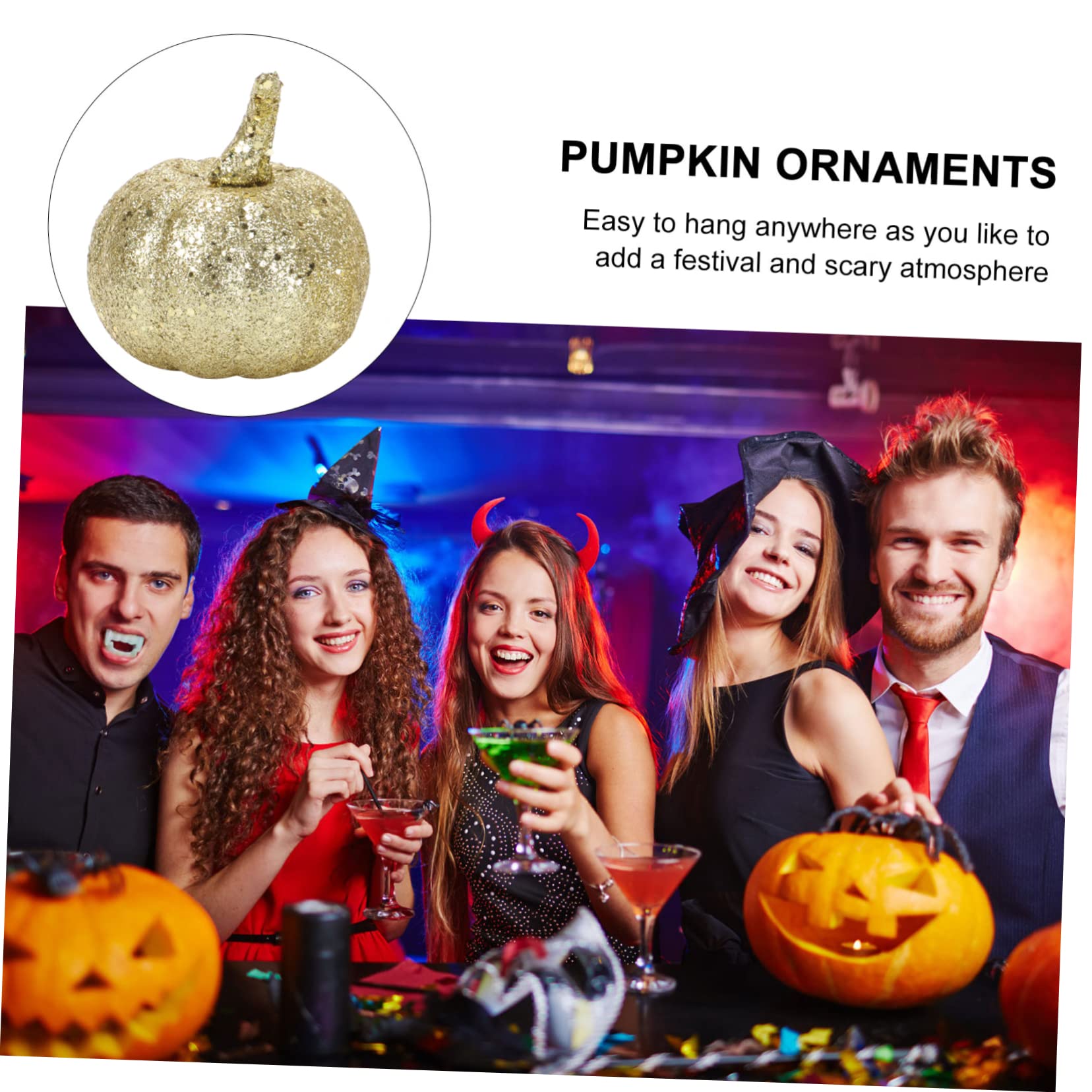 Cabilock 60stücke Kürbis Dekoration Kunststoff Für Halloween Bastelbedarf Für Und Garten Deko Halloween Mit Bunten Kürbisanhängern