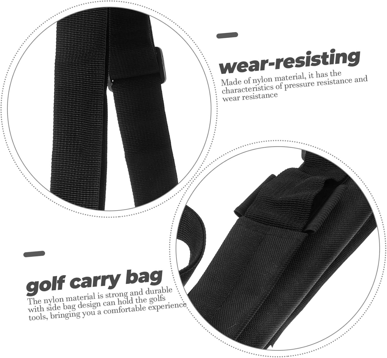 Compact Golf Club Carrier Bag Portable Nylon Golf Pouch Adjustable Strap Reusable Storage for Men and Women for Driving Range and Outdoor Practice