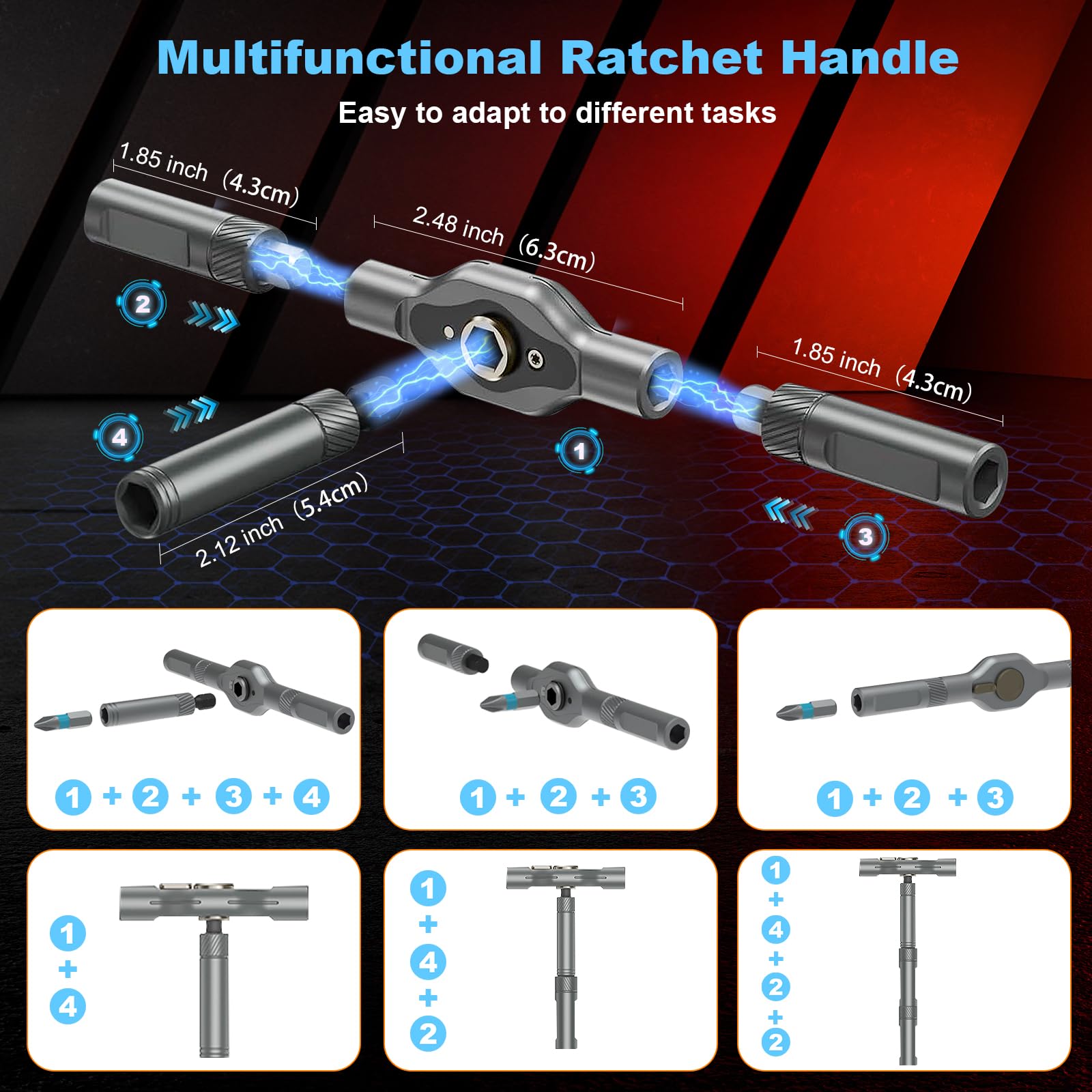 Set di cacciaviti magnetici 24 in 1, set di cacciaviti a cricchetto fai da te per computer mobili, nero