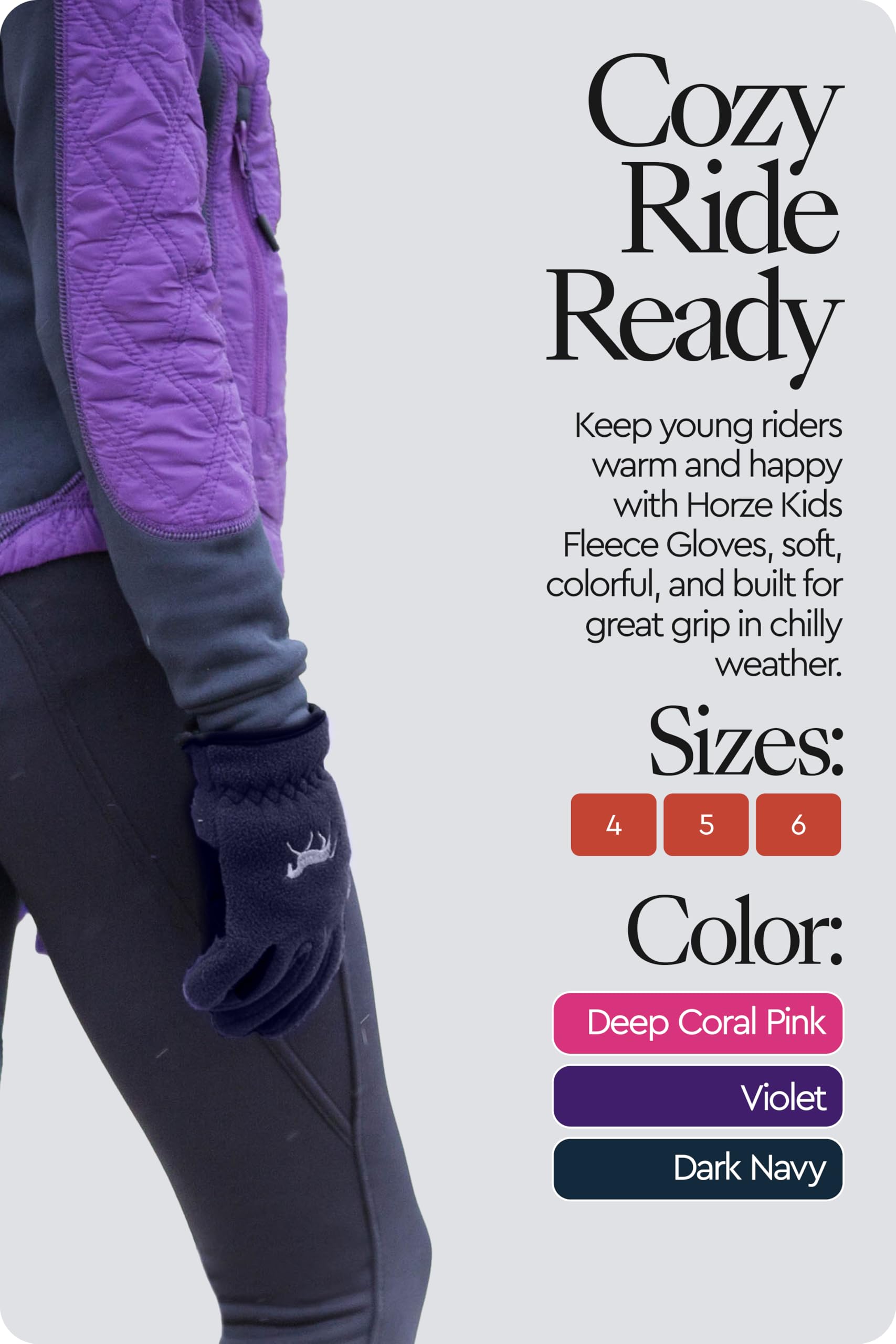 HORZE Kids Fleece Gloves